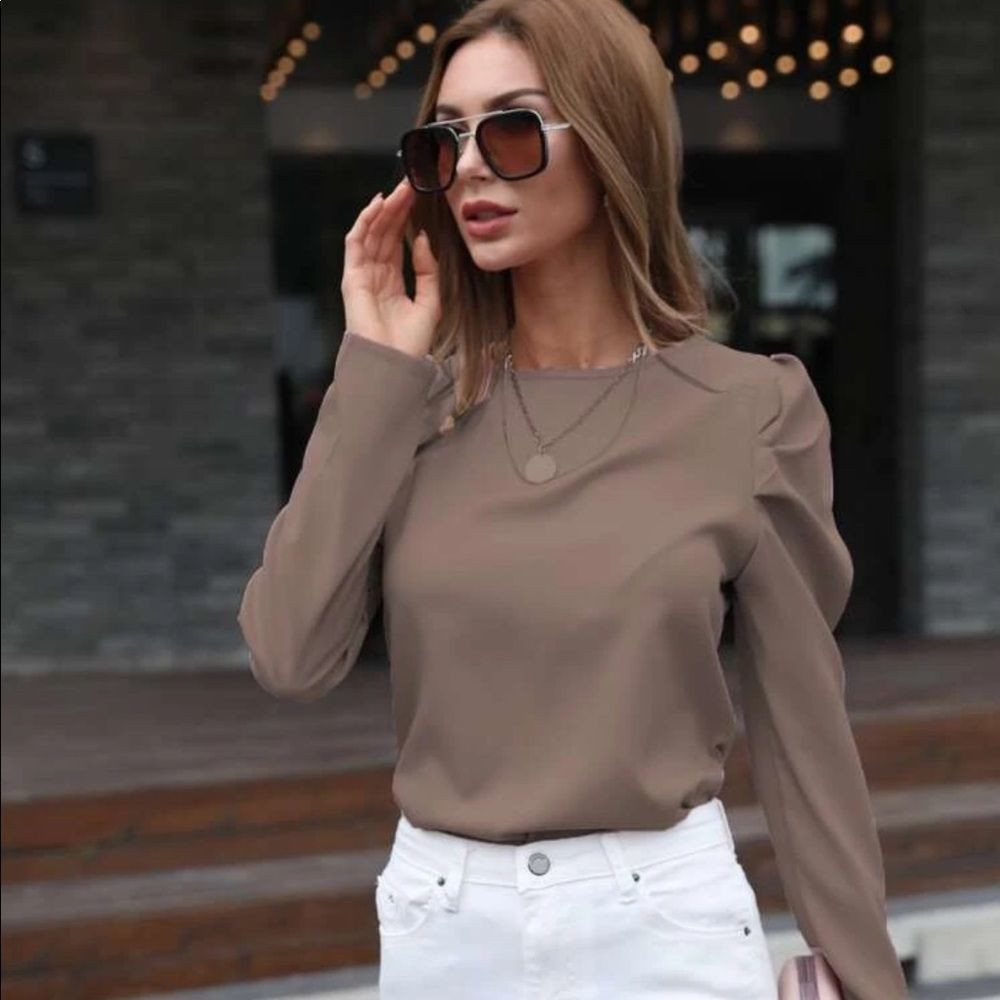 Tie Back Gigot Sleeve Top Size Small